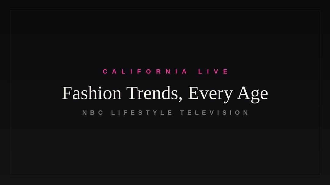 Quentin Fears presenting fashion trends on California Live
