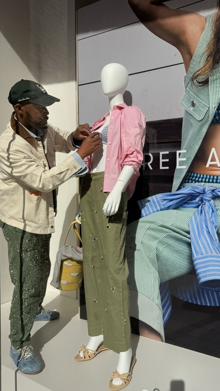 Quentin Fears styling a New York City pop-up shop